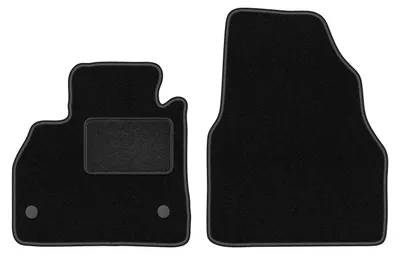 Image de Tapis de sol avant velours sur-mesure pour Renault Kangoo Express (2021-, kombivan) noir, jeu 2 pièces, fixations - STANDRAD