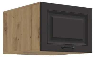 Produktbild von Aufsatzschrank Hochschrank 50 cm STILO Grau + Eiche Artisan Küchenzeile Küchenblock Küche Landhaus