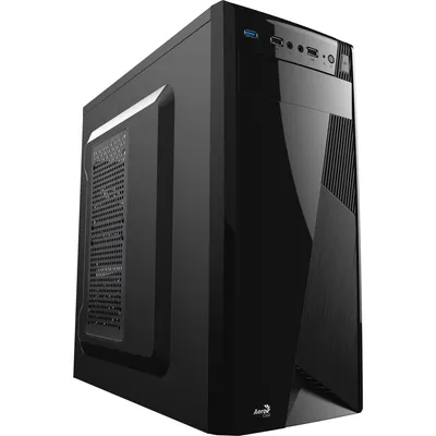 Produktbild von Aerocool CS‐1101, Midi Tower, PC, Schwarz, ATX, micro ATX, Mini-ATX, Stahl, 15 cm