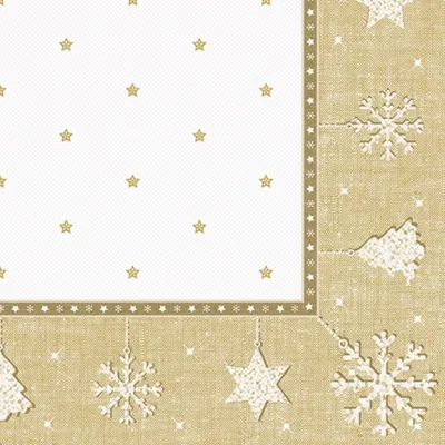 Obrázok produktu pre PAPSTAR  88324 PAPSTAR Weihnachts-Motivservietten "X-Mas", gold