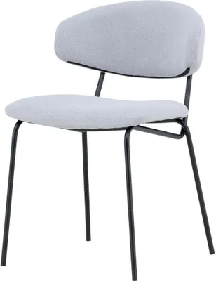 Produktbild von FURNLUX Esszimmerstuhl Chico Grau Und Schwarz 50cm / Hauptfarbe: Grau / Abmessungen: 50 x 57 x 79 cm