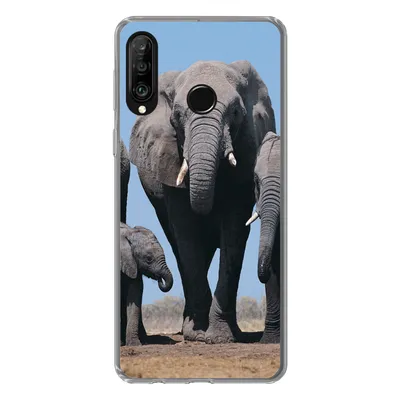 Produktbild von MuchoWow® Handyhülle Schutzhülle Hülle für Huawei P30 Lite Elefant - Prärie - Tiere - Natur Silikon Softcase Handy Hülle - Handyhülle