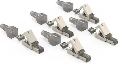 Produktbild von Hama Netzwerkstecker CAT-6a, 10 Gbit/s, 5 Stück