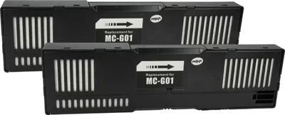Produktbild von vhbw 2x Resttintenbehälter kompatibel mit Canon MAXIFY GX5050, G6055, G6091, G6092, G6090, GX5055, GX6010, GX6020 Tintenstrahldrucker - Wartungsbox
