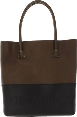 Produktbild von DECADENT Leder Schultertasche Shopper Lori Tote Olive / Black grün schwarz