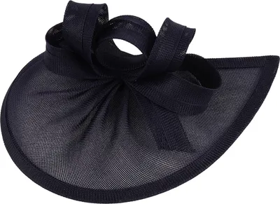 Produktbild von Eleganter Fascinator-Hut mit Schleife und Haarreif, süß, edel, dekorativ, Anti-Fall, Retro-Flachsimitat, Braut-Pillbox-Hut, Haar-Accessoires, Schwarz