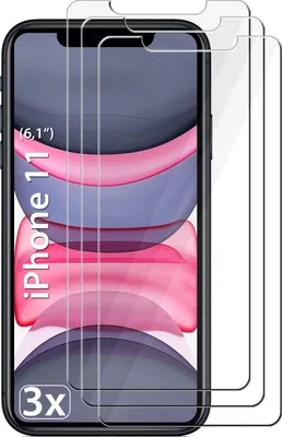 Produktbild von 3x Panzerfolie iPhone 11 Panzerglas Display Schutzfolie Glas Schutzglas Glasfolie Panzer Folie