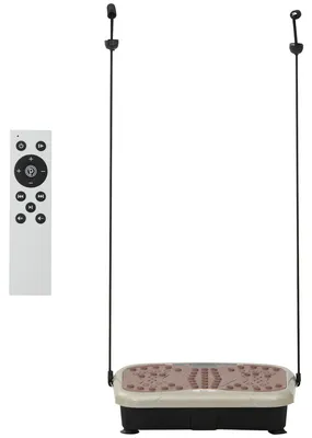Immagine prodotto di Piattaforma vibrante HOMCOM con telecomando e bande elastiche per allenamento, fino a 120 kg