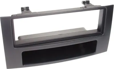 Image de Adaptateur de façade 1-DIN avec vide poche compatible avec VW Touareg / T5 noir