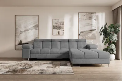 Produktbild von ALTDECOR Ecksofa mit Schlaffunktion und Bettkasten - COMA L - 271x203x79 - Grün Corner Sofa Eckcouch Couch L-Form, links/rechts angeordnet, Schlafcouch Ausziehbar Wohnlandschaft