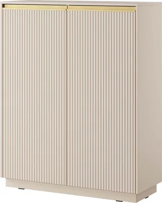 Produktbild von FURNLUX Anrichte Royal Beige Und Gold 104cm / Hauptfarbe: Beige / Abmessungen: 104 x 127 x 39 cm