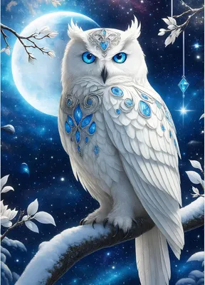 Produktbild von Diamond Painting Bilder, 5D Diamant Painting Malerei Set – Schnee Eule