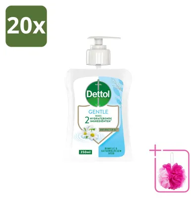 Productafbeelding van 20 x Dettol Handzeep Gentle - Kamille & Katoenbloem - 250 ml - Voordeelverpakking - 20 stuks