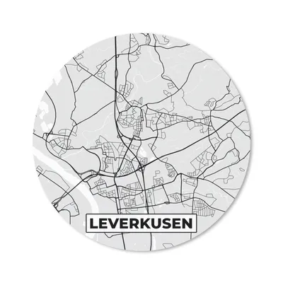 Produktbild von MuchoWow® Mauspad Mousepad Deutschland - Karte - Stadtplan - Leverkusen 50x50 cm - Mousepads - Maus Mat - Pad - Mausunterlage - Vinyl