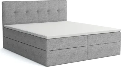 Produktbild von Boxspringbett 180x200cm mit Bettkasten - Bett mit Matratze und 2 Bettkästen - Schlafzimmerbett mit Topper - Bequem Doppelbett Holly Avra16