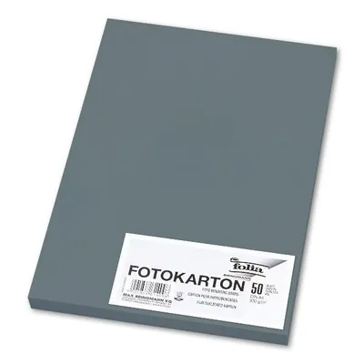 Produktbild von #50xfolia Fotokarton, DIN A4, 300 g/qm, steingrau