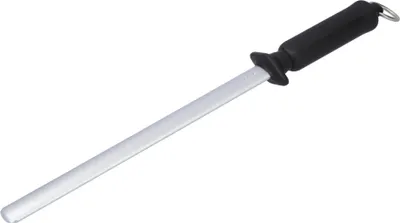 Produktbild von STUBAI Streicher mit Diamantbeschichtung | 260 mm | STUBAI Fleischerstreicher aus Edelstahl zum Schärfen von Koch- und Küchenmessern, fein ausgeschliffen, spezial vernietet, rostfrei, spülmaschinenfest