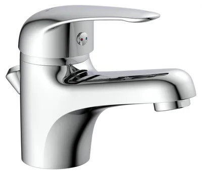 Produktbild von SCHÜTTE MAGNA, Waschtischarmatur mit Zugstange, Wasserhahn Bad mit Ablaufgarnitur, Chrom