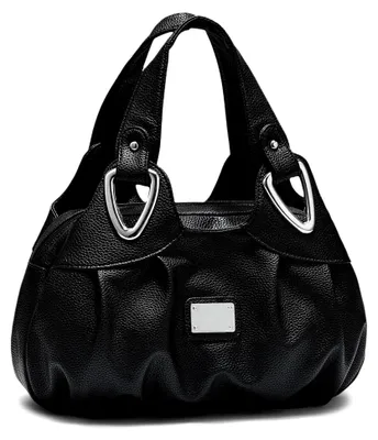 Produktbild von Elegant Damen Handtasche Schultertasche Groß Kapazität Tragetasche Leicht Reise Taschen Wasserdicht Kunstleder Frauen Umhängetasche Blumentasche Schwarz B