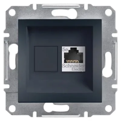 Produktbild von Internetbuchse Rj45 Cat 5E Utp Anthrazit Schneider Asfora