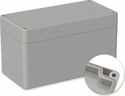 Produktbild von POLLIN, ABS Gehäuse, 160 x 80 x 90 mm, IP66, Lichtgrau
