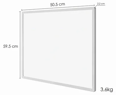 Image de Panneau infrarouge mural - Puissance de rayonnement de 300 watts - Dimensions : 50x60x2,2 cm - Couleur : blanc