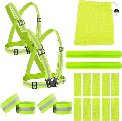 Productafbeelding van Reflecterende set - 2 vesten met armbanden en stickers