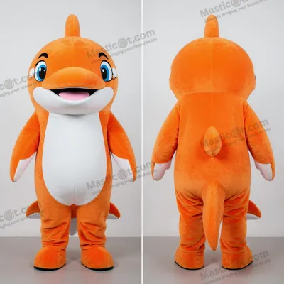 Immagine prodotto di Mascotte MASTICOT orca in velluto arancione