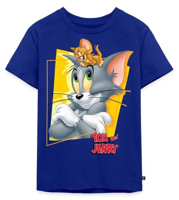 Produktbild von Spreadshirt Tom Und Jerry Portrait Kinder Premium T-Shirt, 122/128 (6 Jahre), Royalblau
