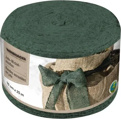 Produktbild von Windhager Jute-Wickelstreifen Öko grün 10 cm x 25 m, grün