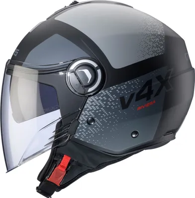 Image de Caberg Riviera V4 X Alpha casque jet, noir mat/gris, L (59/60)