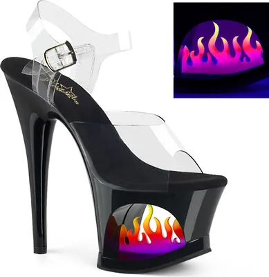 Produktbild von MOON-708FLM Damen Sandale von Pleaser, Transparent EU 41, US 11
