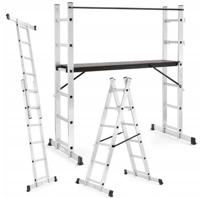 Zdjęcie produktu dla Rusztowanie aluminiowe podest roboczy montażowy aluminiowy HIGHER 2x6 150kg