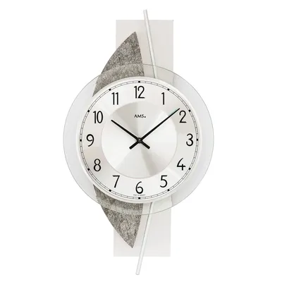 Obrázok produktu pre AMS quartzové nástenné hodiny prírodný kameň/hliník