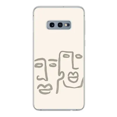 Produktbild von MuchoWow® Handyhülle Schutzhülle Hülle für Samsung Galaxy S10e Gesicht - Abstrakt - Strichzeichnung Silikon Softcase Handy Hülle - Handy