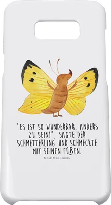 Produktbild von Mr. & Mrs. Panda Samsung Galaxy S8 plus Handyhülle  Schmetterling Zitronenfalter - Weiß - Geschenk, Handy Case, Fakt, Motivation, Schmetterlinge, Aussenseiter, Liebe