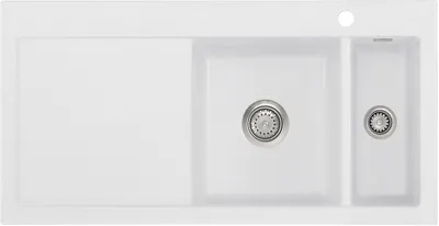 Produktbild von Flächenbündige Spüle MERA 100 F SATIN Becken rechts - Handbetätigung