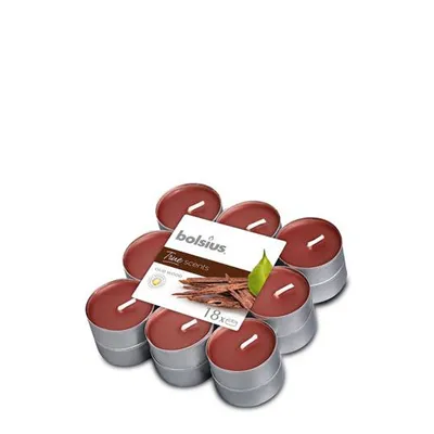 Image de Bougie à réchaud parfumée Bolsius 4h Oud Wood 18 pièces