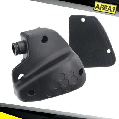 Produktbild von Area1 Ersatz Luftfilter + Luftfilterkasten kompatibel mit Peugeot Speedfight 1, Speedfight 2 Elyseo Elystar Vivacity Trekker Limbo Gipsy Buxy Squab TK