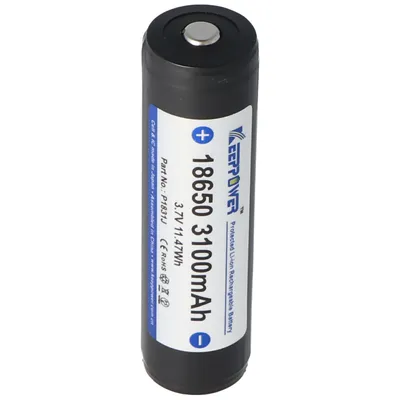 Zdjęcie produktu dla Bateria Keeppower 18650 3100mAh, 3.7V Li-Ion, zabezpieczona 69.5 x 18.6mm, płaska głowica