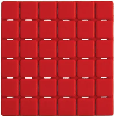 Produktbild von MSV Premium Duschmatte Badematte Badewanneneinlage Anti Rutsch Pads - 6 Stück - antibakteriell rutschfest mit Saugnäpfen - Rot - ca. 13 x 13 cm - duftet nach Rosen - waschbar bei 60° Grad
