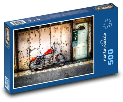 Obrázek produktu pro martinpuzzle - Puzzle 500 - Červený chopper motocykl