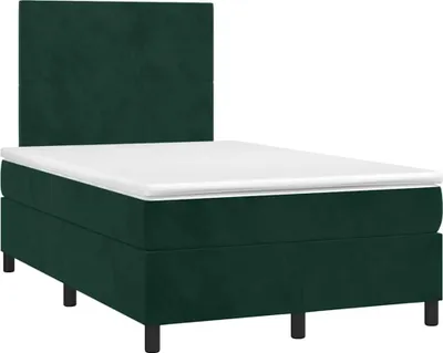 Produktbild von vidaXL Boxspringbett mit Matratze Dunkelgrün 120x190 cm Samt
