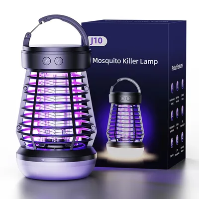 Produktbild von Insektenvernichter Elektrisch, Tragbare Insektenvernichter Mückenschutz, UV Elektrischer Mückenlampe Mit LED Lampe, Wasserdichter Mückenfalle