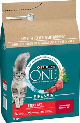 Produktbild von PURINA ONE STERILCAT Trockenfutter Katze mit Rind (1er Pack (1 x 2,8kg))