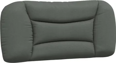 Image de vidaXL Coussin de tête de lit "Hvar" gris foncé 90 cm Tissu