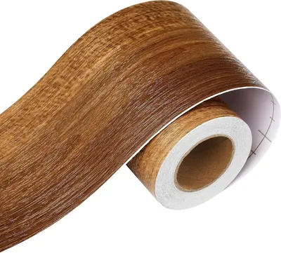 Produktbild von Selbstklebende Wandleiste aus Holz - Braun - 7,6 cm x 1500 cm