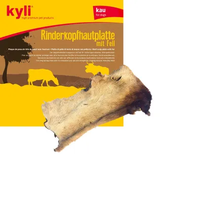 Produktbild von kyli Rinderkopfhautplatte mit Fell 250g