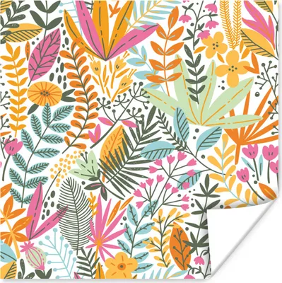 Produktbild von MuchoWow® Poster Sommer - Blumen - Pflanzen 75x75 cm - Wand Dekoration