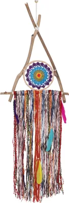 Produktbild von Traumfänger Boho Dreieck - Regenbogen, Mehrfarbig, 90*40*3 cm, Traumfänger, Mobiles
